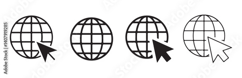 Website icon set. Www icons collection. Vector. Illustration 