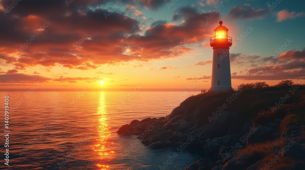digital lighthouse guiding the way,stock photo digital lighthouse guiding the way,stock photo