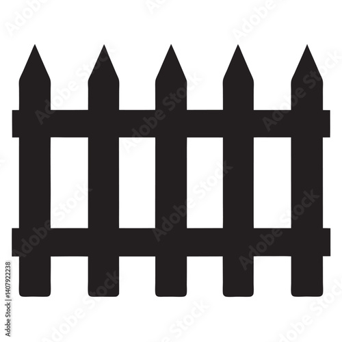 Vector fence silhouette