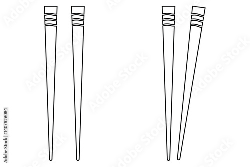 Chopstick Icon, Chopstick Vectors on white background.