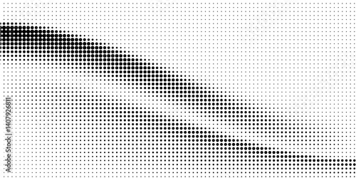 Set of halftone dots gradient pattern texture isolated on white background. Straight dotted spots using halftone circle dot raster texture. Vector blot half tone collection.