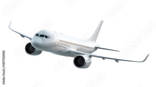 Airplane Taking Off:  A sleek white passenger jet ascends into the sky, its powerful engines roaring and its wings cutting through the air with a sense of freedom and possibility.