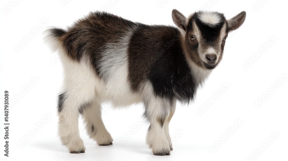Standing Goat Kid Isolated on White Background Standing Goat Kid Isolated on White Background