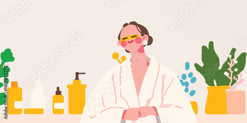 A tranquil and vibrant illu...