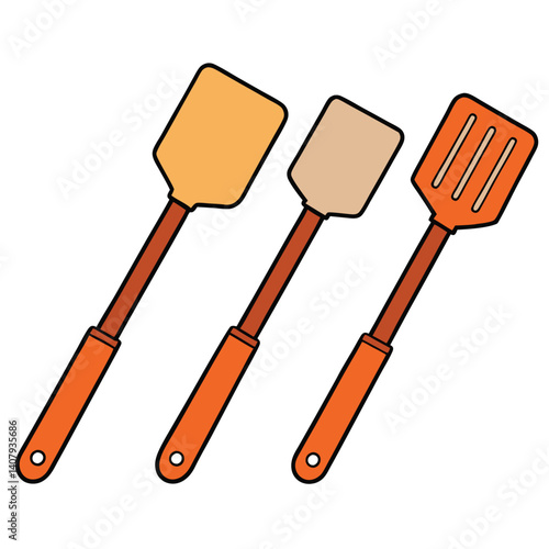 Spatula illustration flat vector design