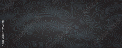 Abstract wavy topographic line background. Seamless pattern and banner design. Modern and dynamic feel to topographic mapping vector illustration.