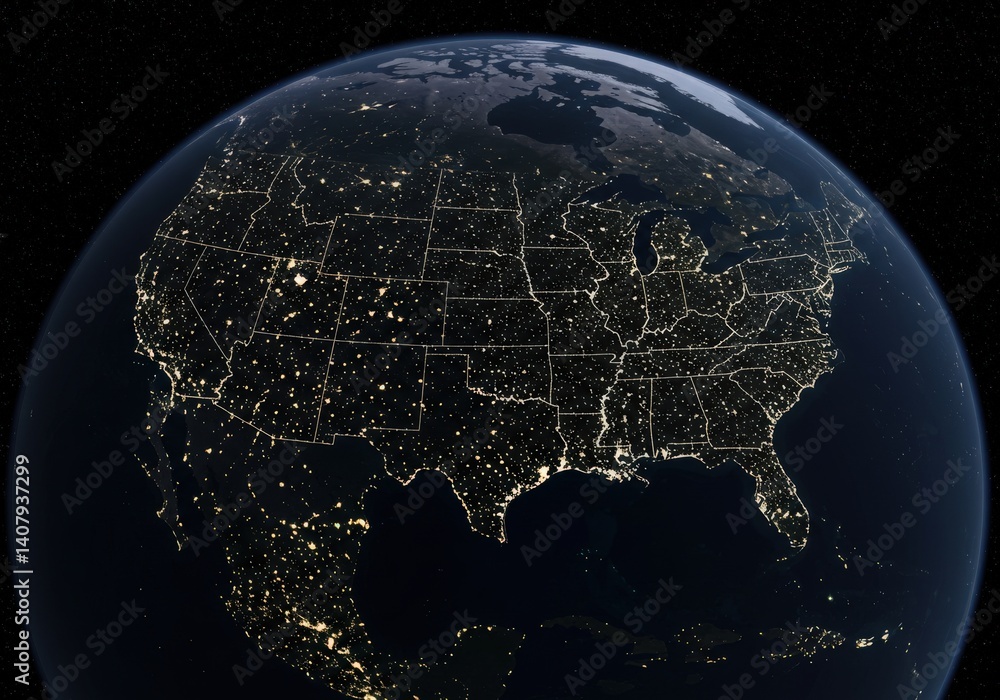 Fototapeta premium mapa usa stany zjednoczone ameryki usa