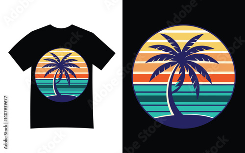 A summer t -shirt design with vintage