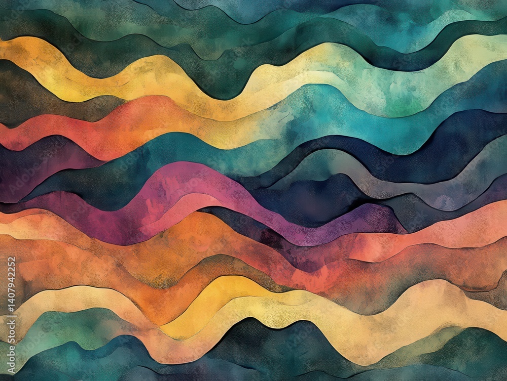 Chromatic haze background with a pulling ink wave effect Chromatic haze background with a pulling ink wave effect