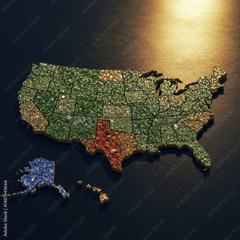 usa map of united states america us