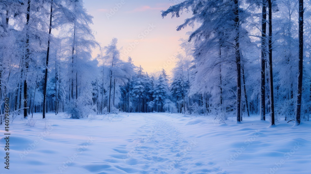 Obraz premium serene blue winter background