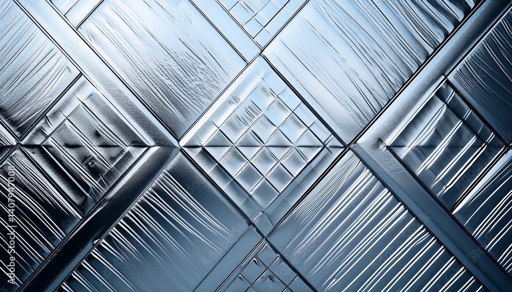 Obraz premium close up diamond patterned frosted glass texture subtle reflection background
