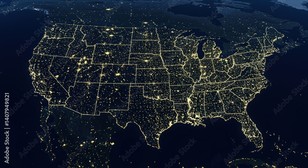 usa map of united states america us