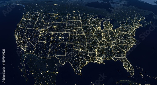 Obraz na płótnie usa map of united states america us w salonie