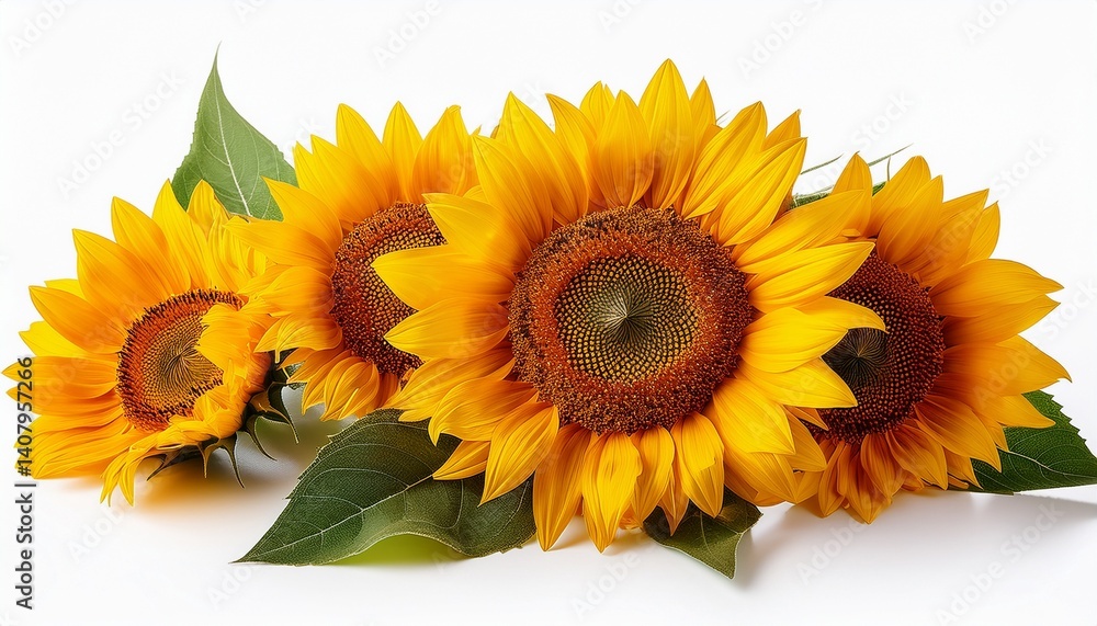 Fototapeta premium sunflower isolated on white backgorund