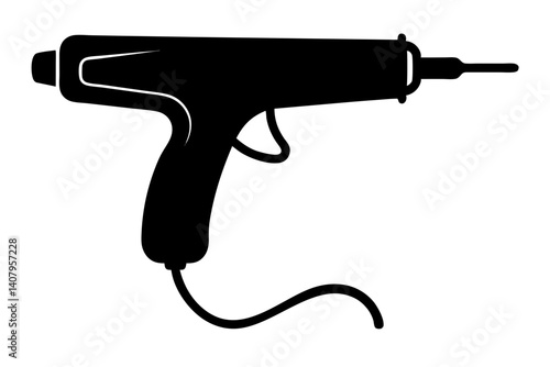 Silhouette of a black soldering iron vector
