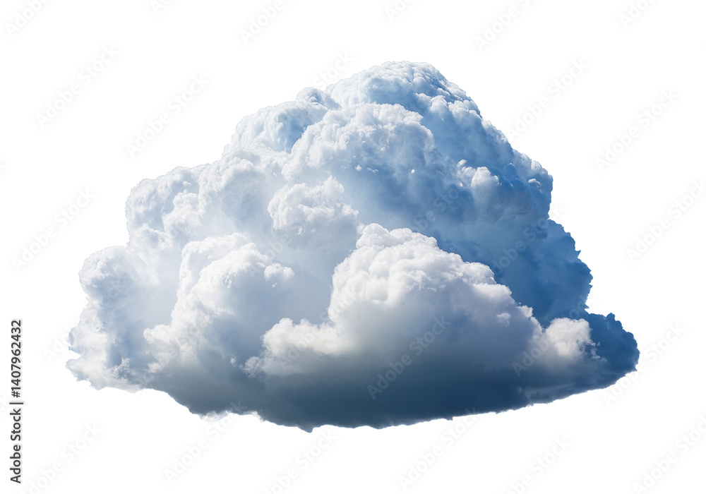 Ethereal White Cumulus Cloud with Subtle Shading Ethereal White Cumulus Cloud with Subtle Shading