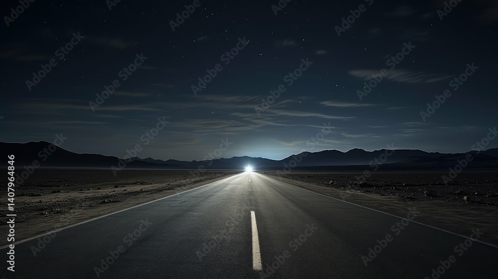 Naklejka premium solitude dark road