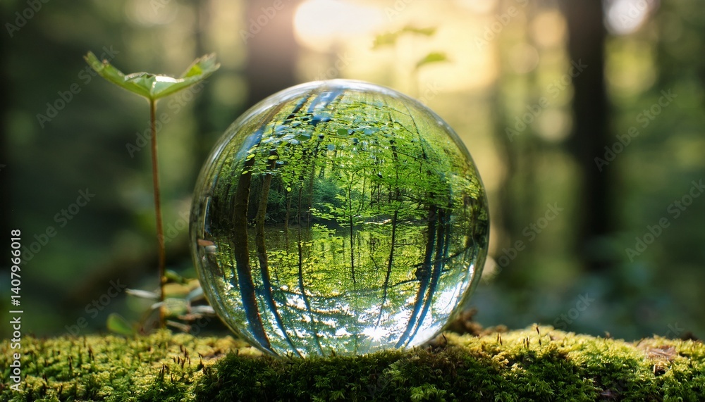 nature in a glass globe nature in a glass globe