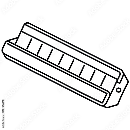 Harmonica illustration flat vector design