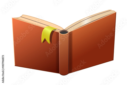 vector open book isolated on transparent background. Hand drown design element. 