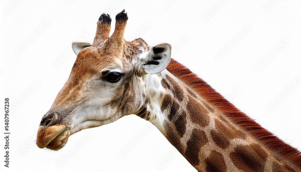 Naklejka premium giraffe isolated on white background