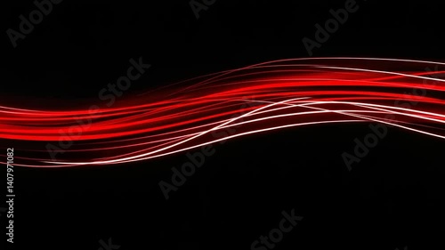 Abstract red and white light trails