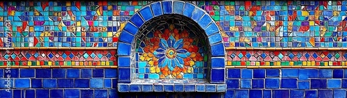 Colorful Mosaic Wall Arch
