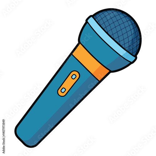 Microphone illustration flat vector design