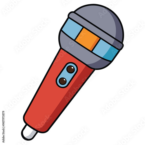Microphone illustration flat vector design