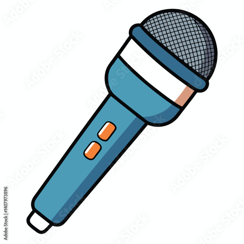 Microphone illustration flat vector design