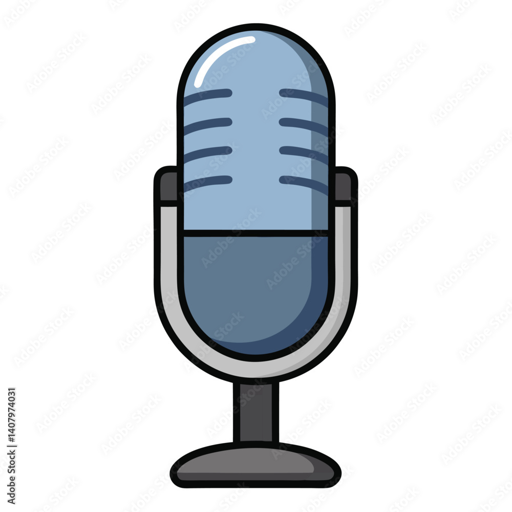 Microphone illustration flat vector design Microphone illustration flat vector design