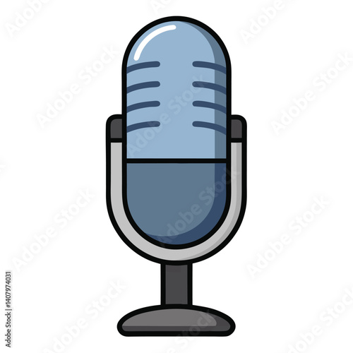 Microphone illustration flat vector design