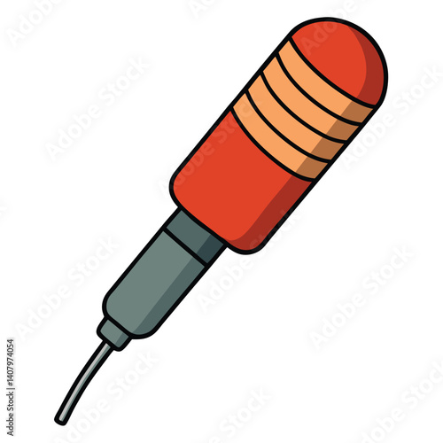 Microphone illustration flat vector design