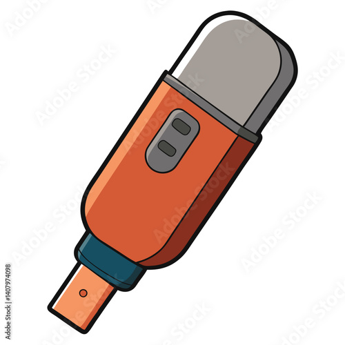 Microphone illustration flat vector design