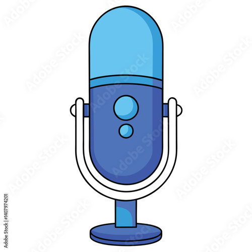 Microphone illustration flat vector design