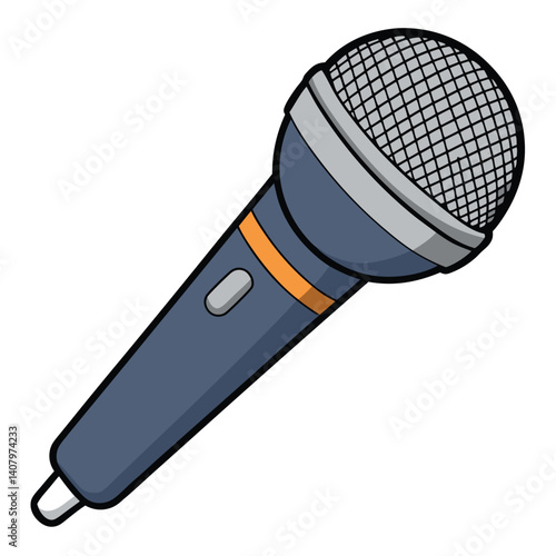 Microphone illustration flat vector design