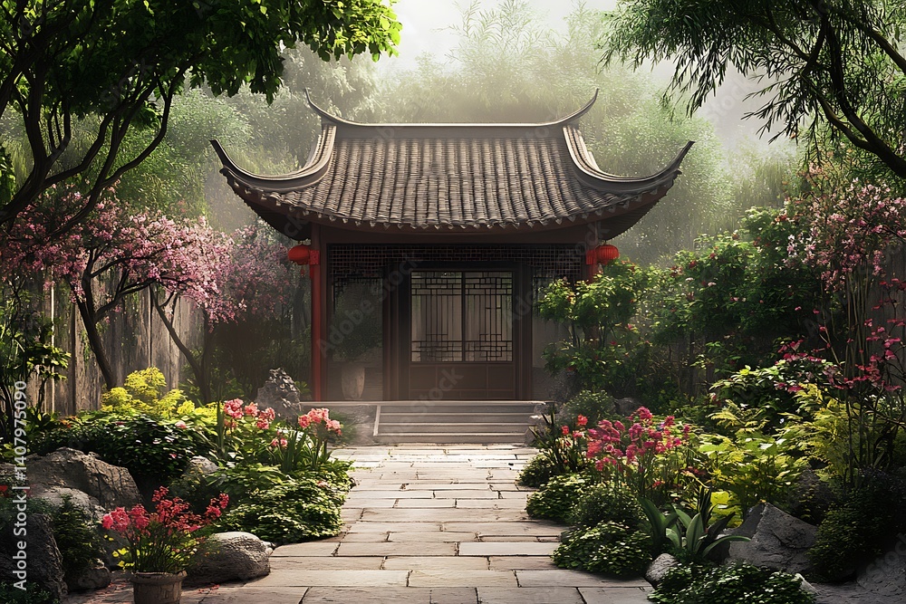 Fototapeta premium japanese garden gate