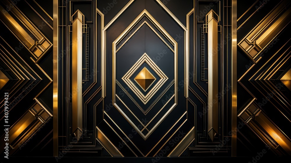 Obraz premium luxury art deco wall