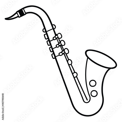 Saxophone illustration flat vector design