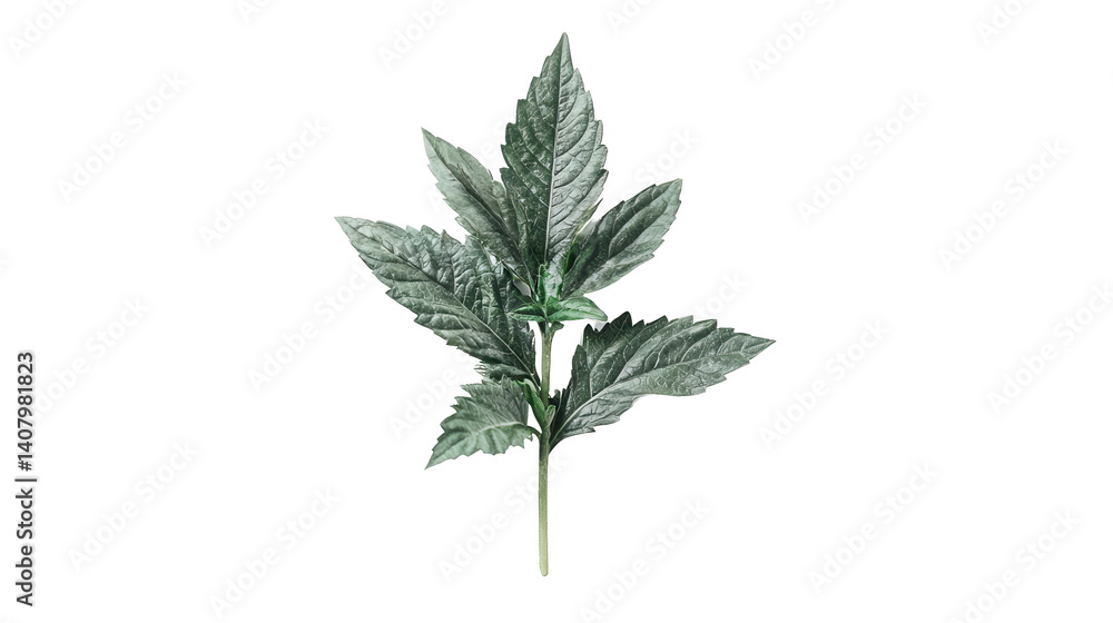 Vibrant green leaf displayed against a striking black background highlighting its natural beauty and texture Vibrant green leaf displayed against a striking black background highlighting its natural beauty and texture