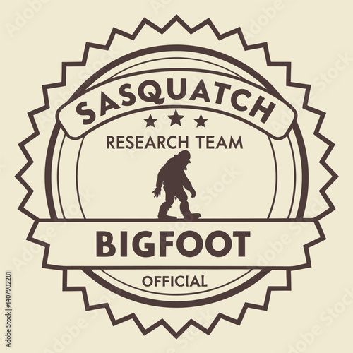 Official Sasquatch Bigfoot Research Team Badge T-Shirt for True Believers.