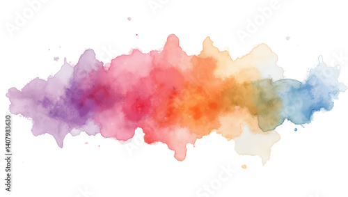 Wallpaper Mural Abstract Watercolor Rainbow Wash Background Torontodigital.ca