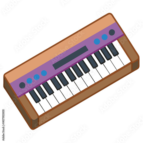 Synthesizer illustration flat vector design