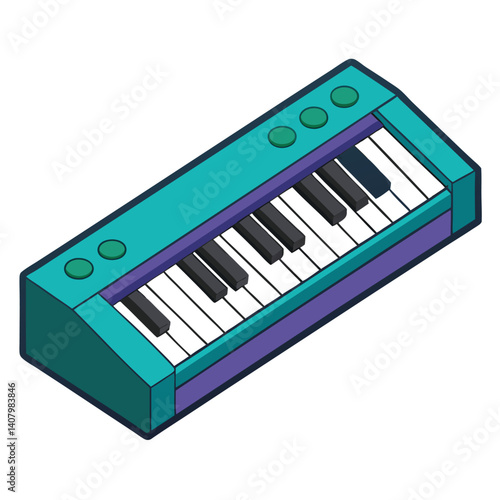 Synthesizer illustration flat vector design