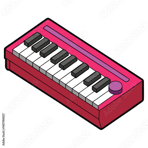 Synthesizer illustration flat vector design
