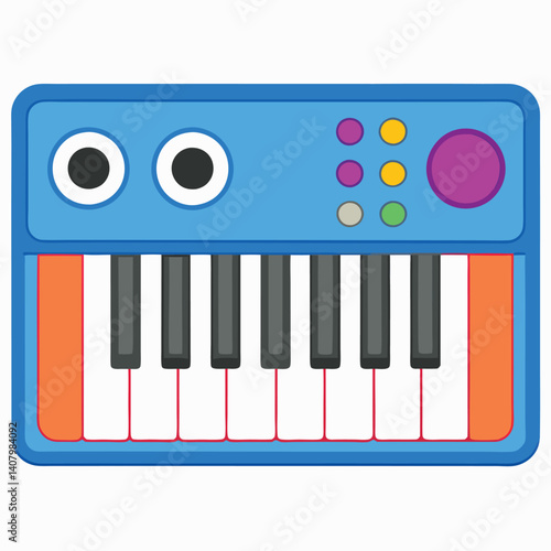 Synthesizer illustration flat vector design