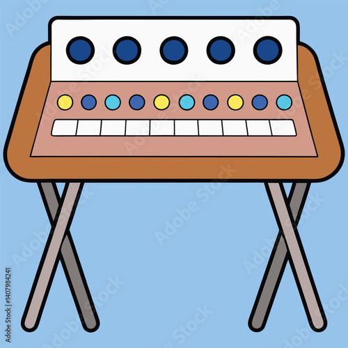 Synthesizer illustration flat vector design