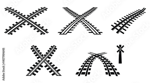 Railroad Track Designs: Crossings and Curves