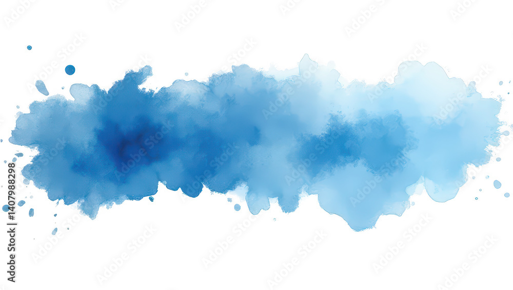Obraz premium Abstract Blue Watercolor Wash Background
